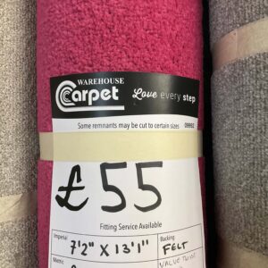 Value Twist Pink Carpet – Felt Back – Affordable Soft Twist Pile – 09992 –  Modern Pink Flooring