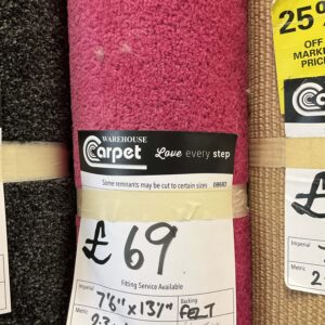 Value Twist Pink Carpet – Felt Back – Affordable Soft Twist Pile – 08682 –  Modern Pink Flooring