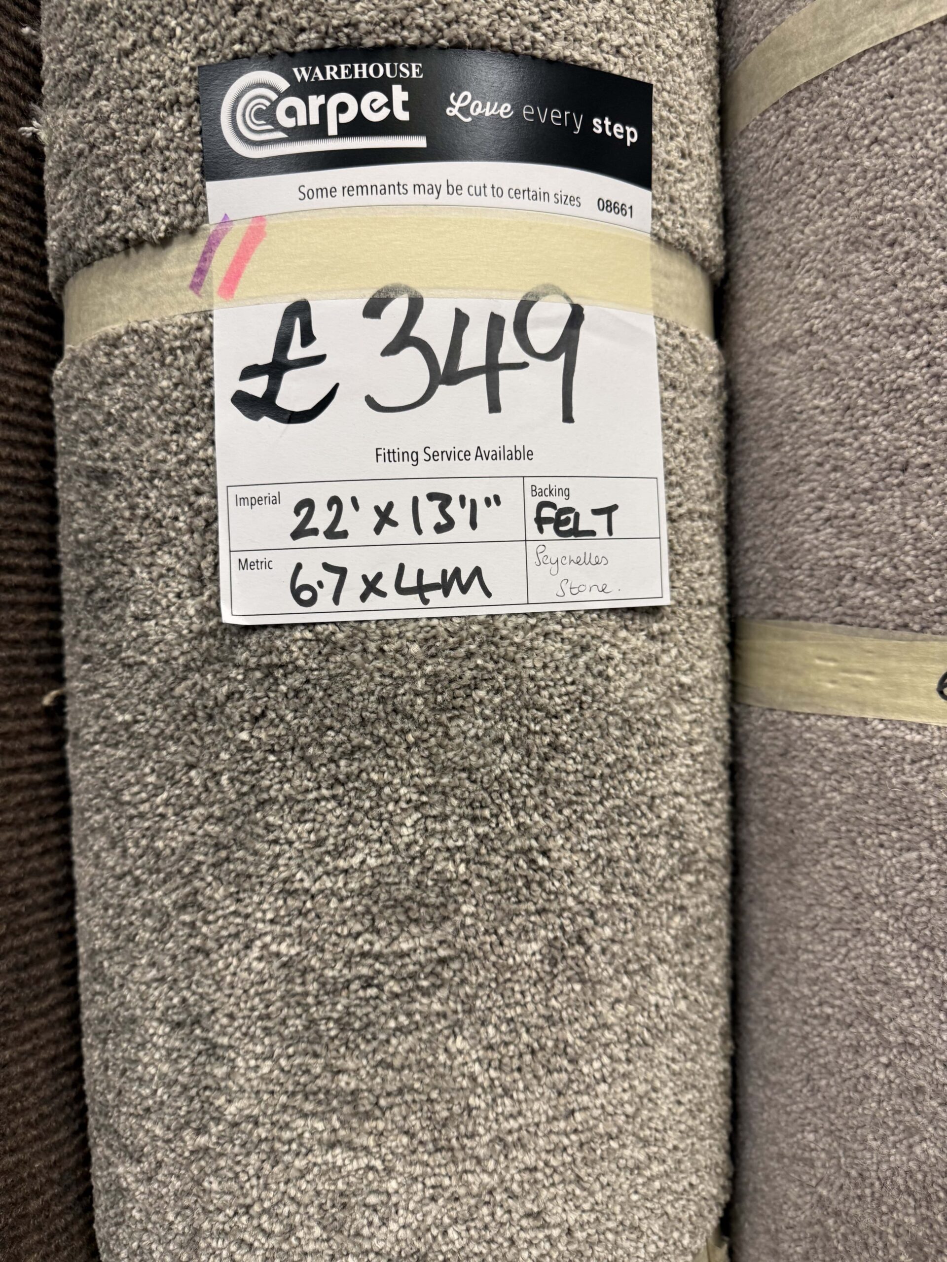 SAYCHELLES STONE - FELT - 6.7M X 4M