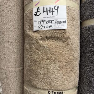 HERITAGE SAXONY - SOFT SANDSTORM - HESSIAN - 5.7 X 4M