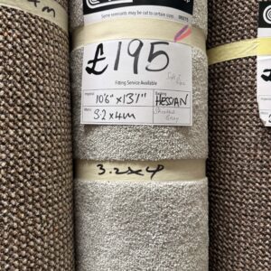 SKIATHOS - GREY - HESSIAN - 3.2 X 4M