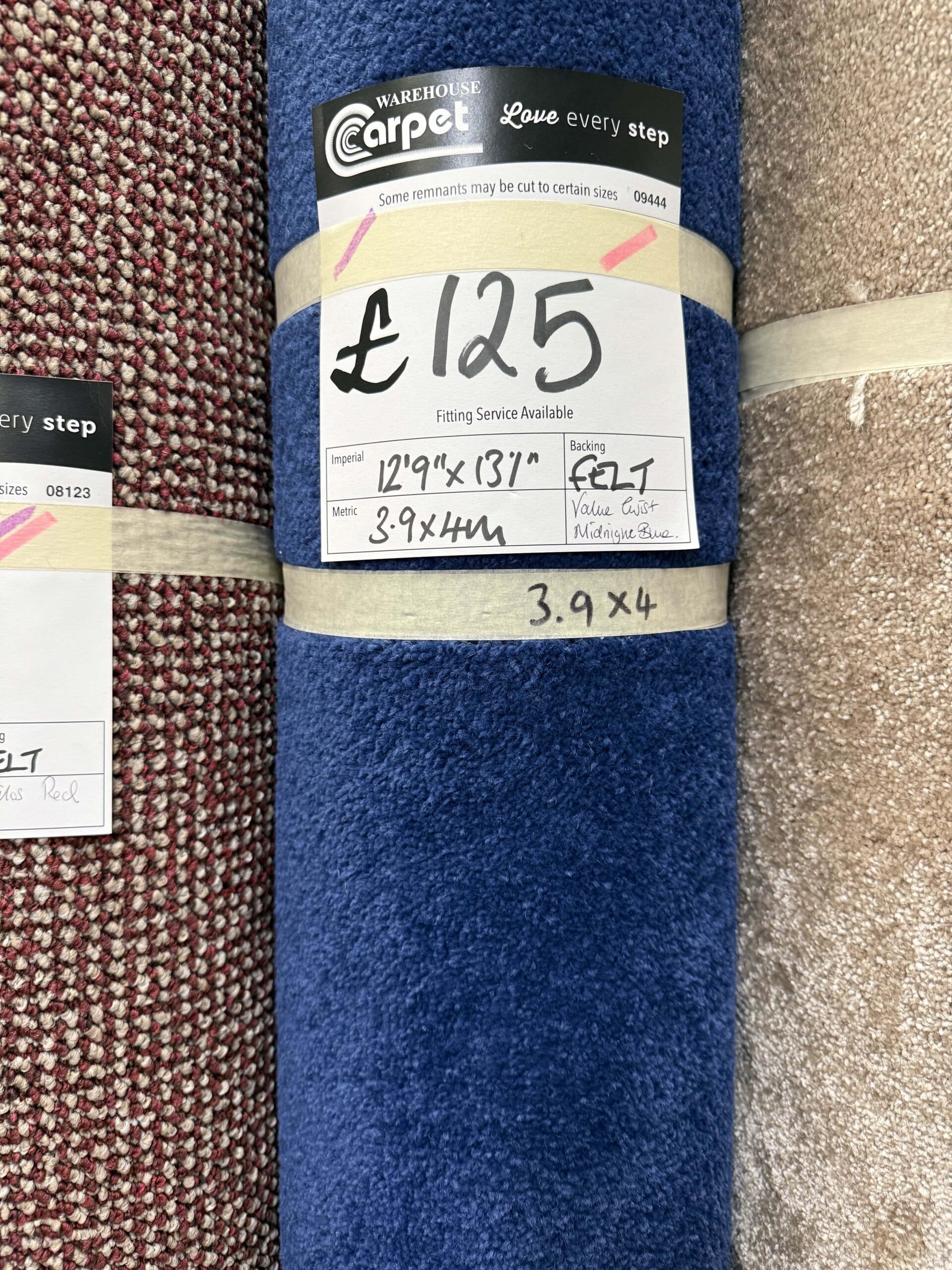 VALUE TWIST - MIDNIGHT BLUE - FELT - 3.9 X 4M