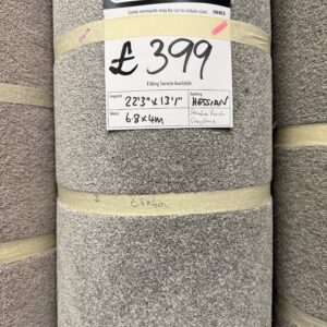 STAINFREE RUSTIC - GREY STONE - HESSIAN - 6.8 X 4M