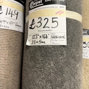 STAINFREE CARESS - TITANIUM - HESSIAN - 3.8 X 5M