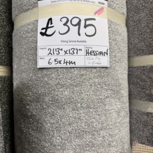 TWIST PILE - LIGHT GRIEGE - HESSIAN - 6.5 X 4M