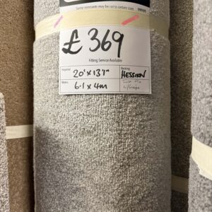 TWIST PILE - LIGHT GRIEGE - HESSIAN - 6.1 X 4M