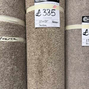 TWIST PILE - BEIGE - HESSIAN - 7 X 4M