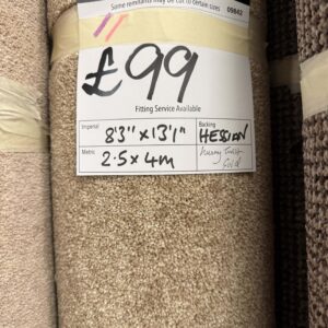 LUXURY TWIST - GOLD - HESSIAN - 2.5 X 4M