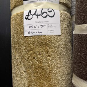 CHARM SOFT SAXONY - GOLD - HESSIAN - 5.9 X 4M