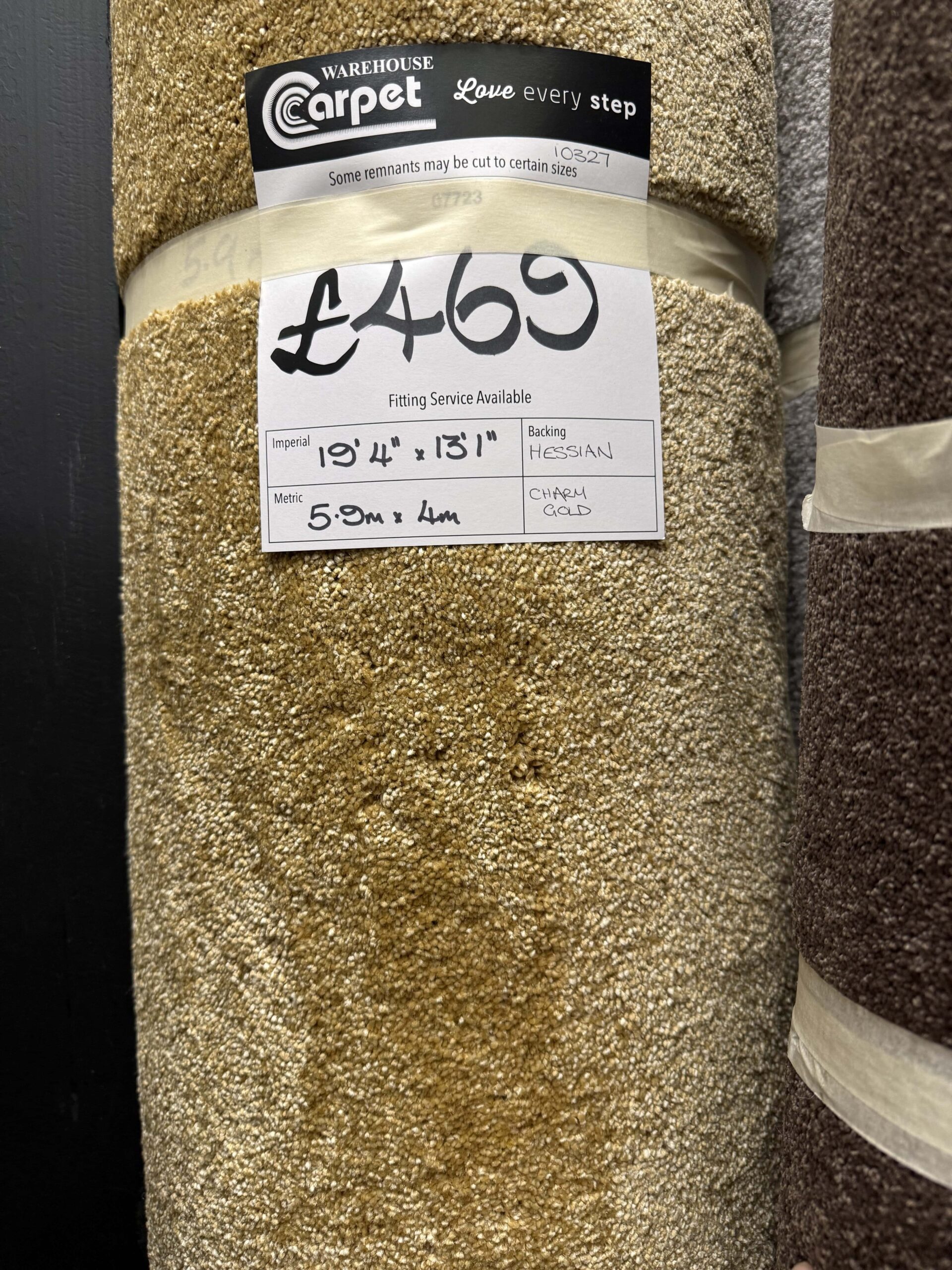 CHARM SOFT SAXONY - GOLD - HESSIAN - 5.9 X 4M