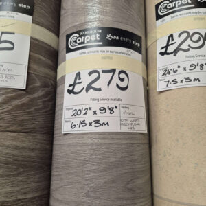 CITY WOOD - GREY PLANK - VINYL - 6.15 X 3M