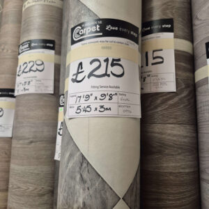ECOTEX 0976 - CREAM AND GREY TILE - VINYL - 5.45 X 3M