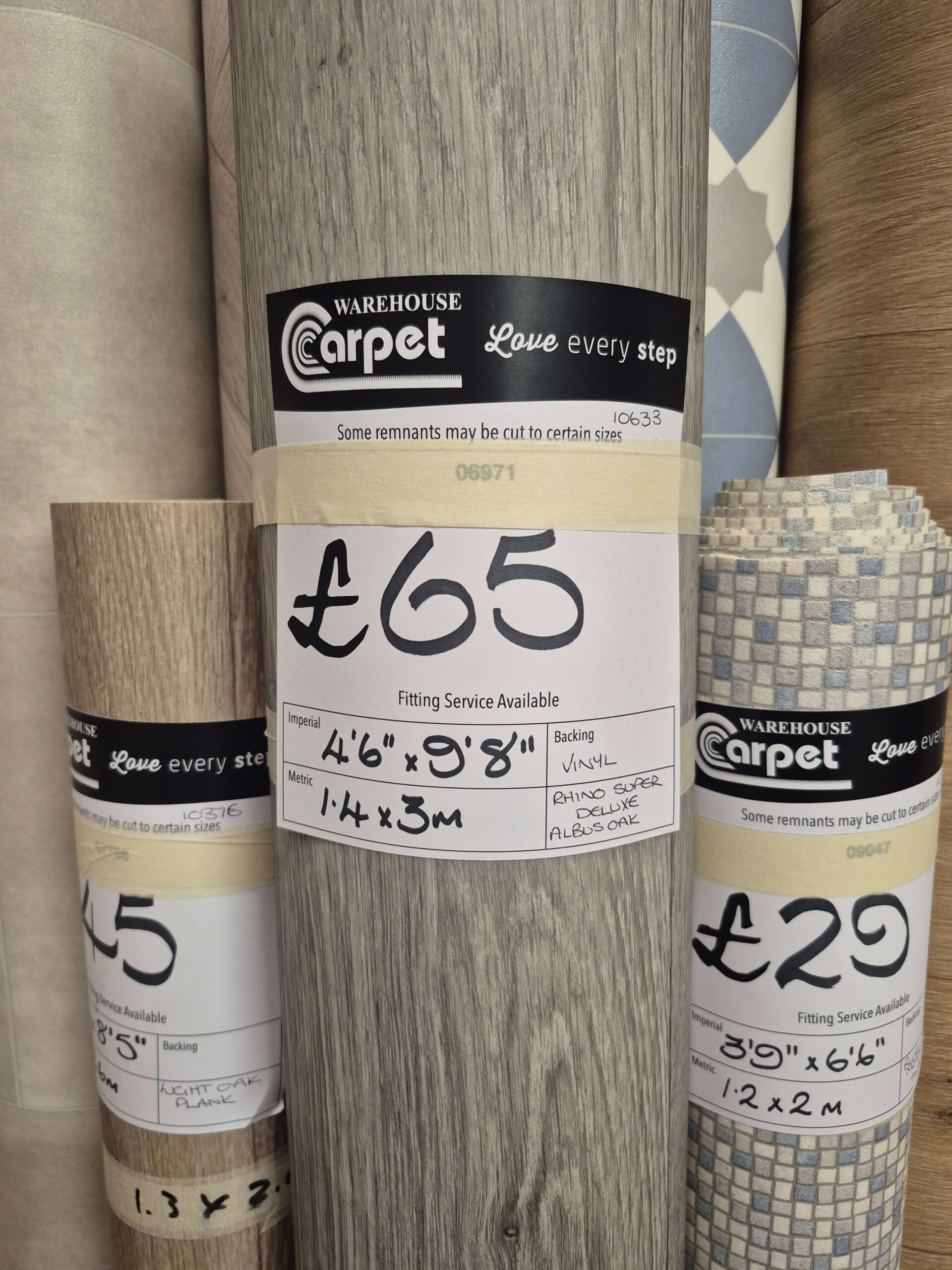 RHINO SUPER DELUXE - ALBUS OAK - VINYL - 1.4 X 3M