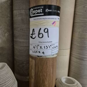 WOOD PLANK - OAK - VINYL - 1.25 X 4M