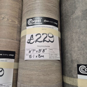 PREMIER COLLECTION - GREY WOOD PLANK - VINYL - 5.1 X 3M