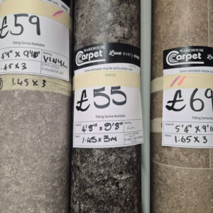 CITY STONE - DARK GREY CERAMIC TILE - VINYL - 1.45 X 3M