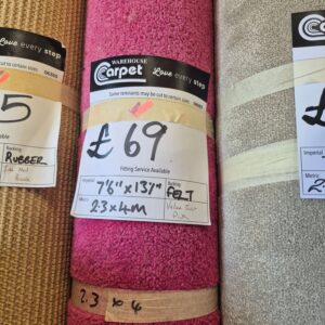 TWIST PILE - HOT PINK - FELT - 2.3 X 4M