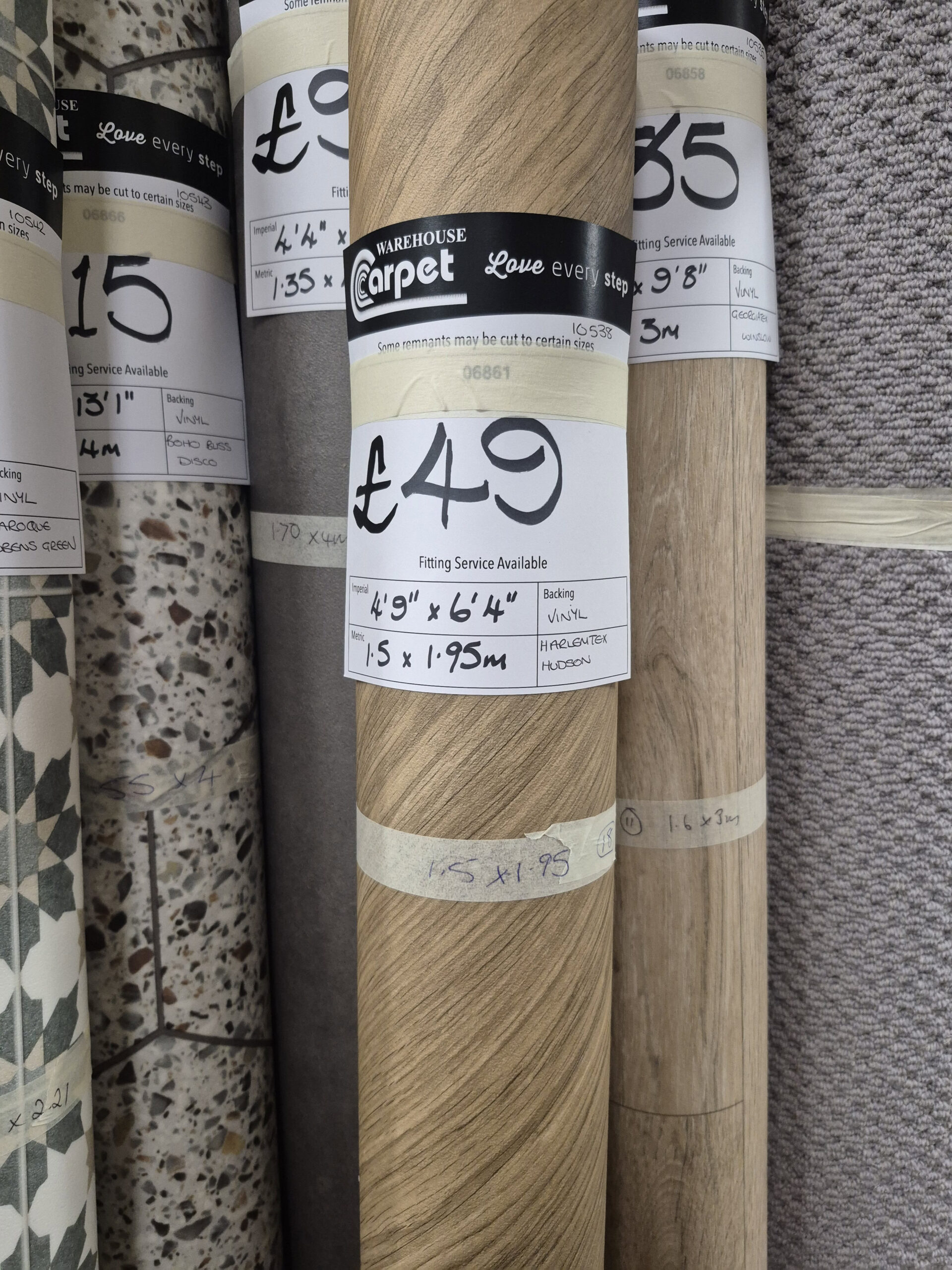 HARLEMTEX - HUDSON - VINYL - 1.5 X 1.95M