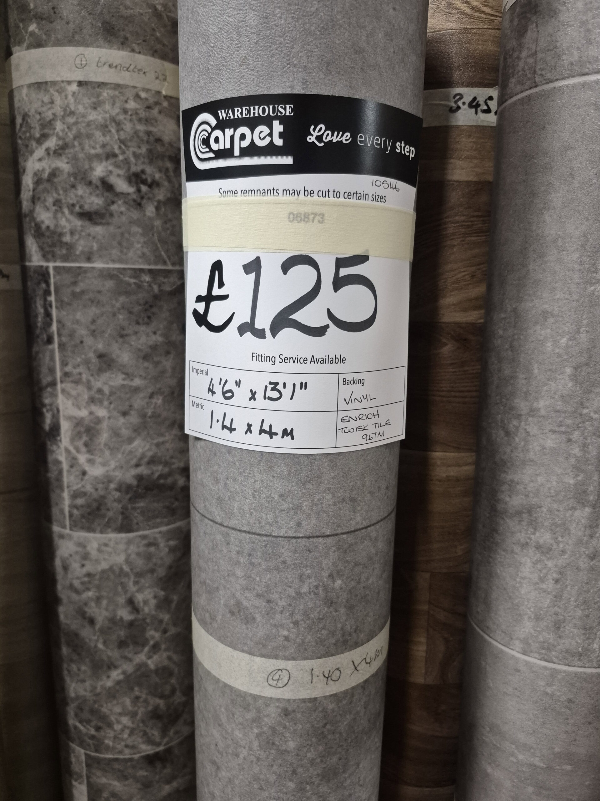 ENRICH - GREY TILE - VINYL - 1.4 X 4M