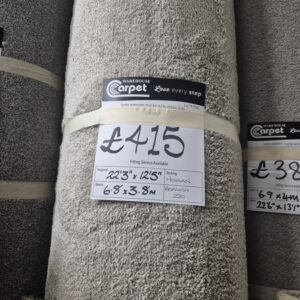 BEAMISH SAXONY - BEIGE - HESSIAN - 6.8 X 3.8M