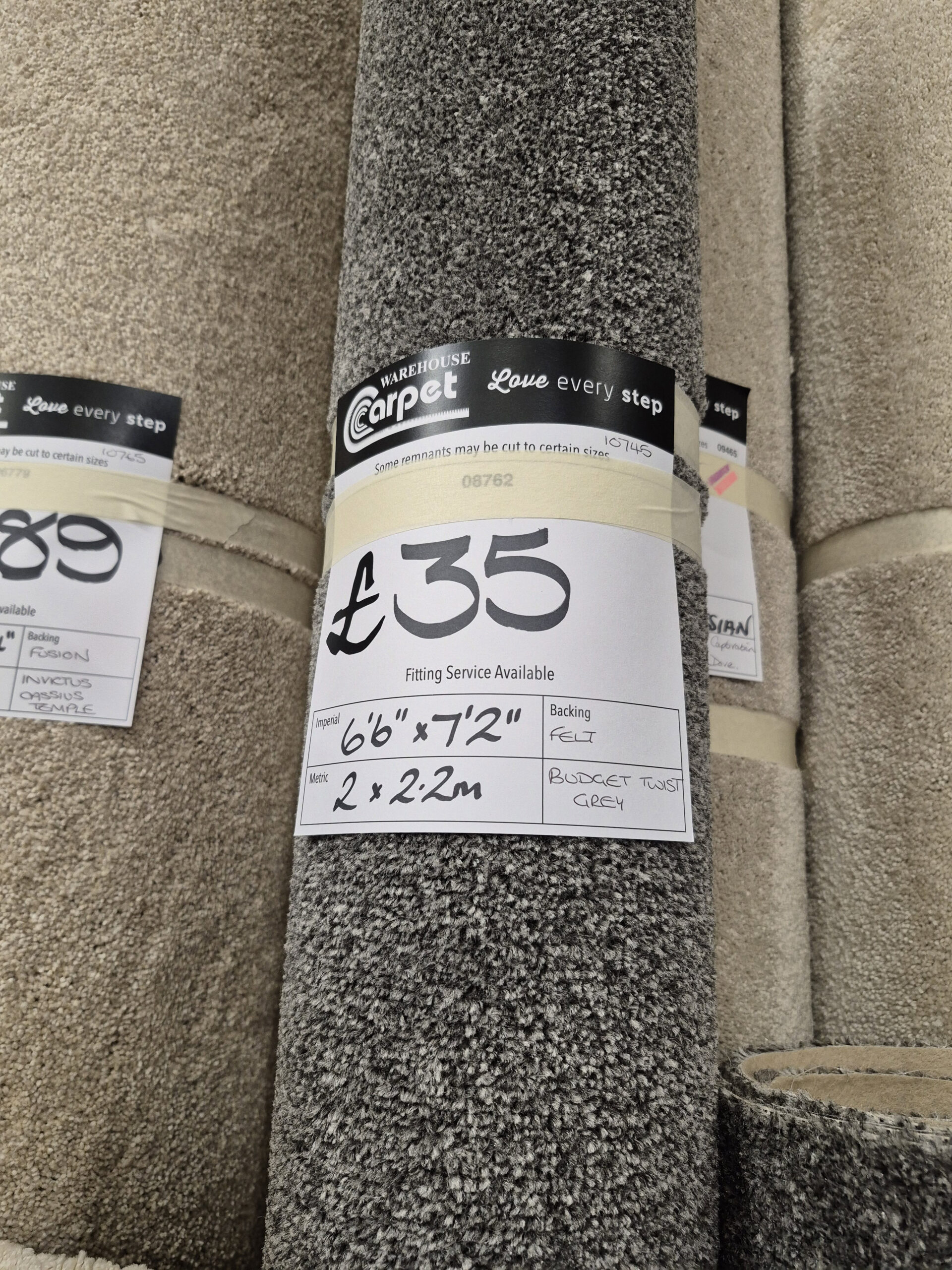 BUDGET TWIST - GREY - FELT - 2 X 2.2M