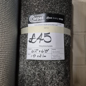 LUXURY SAXONY - DARK GREY - HESSIAN - 1.9 X 2.1M