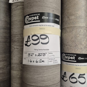 ATHENA WOOD PLANK - GREY - VINYL - 1.6 X 6.2M