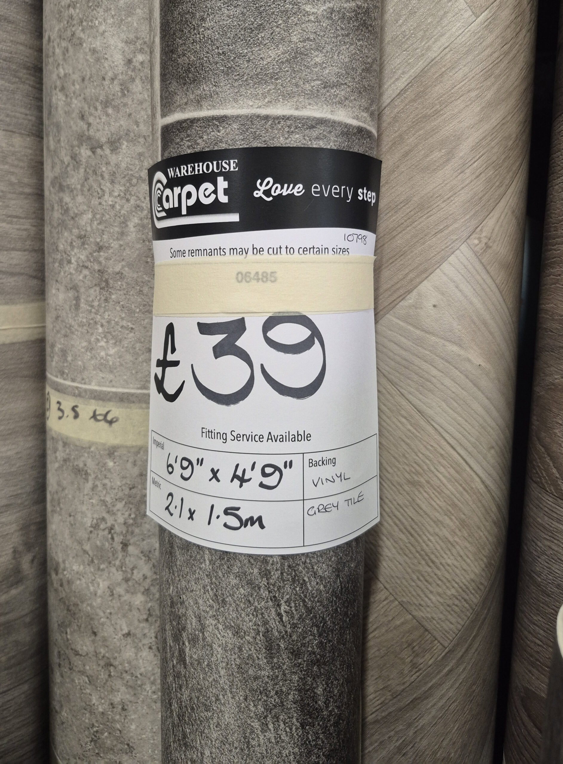 GREY TILE - VINYL - 2.1 X 1.5M