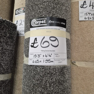 BUDGET TWIST - GREY - FELT - 4.65 X 1.95M